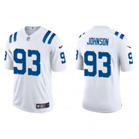Men's Indianapolis Colts Eric Johnson White 2022 NFL Draft Vapor Limited Jersey