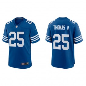 Men's Indianapolis Colts Rodney Thomas II Royal 2022 NFL Draft Alternate Game Jersey