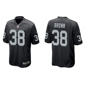 Men's Las Vegas Raiders Brittain Brown Black 2022 NFL Draft Game Jersey