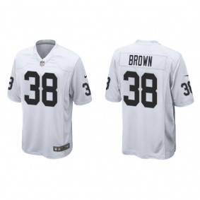 Men's Las Vegas Raiders Brittain Brown White 2022 NFL Draft Game Jersey