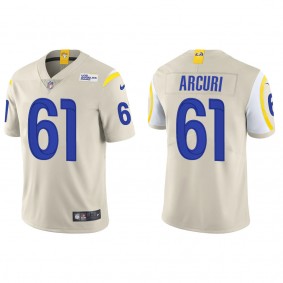 Men's Los Angeles Rams A.J. Arcuri Bone 2022 NFL Draft Vapor Limited Jersey