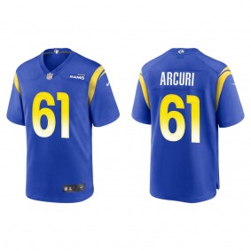 Men's Los Angeles Rams A.J. Arcuri Royal 2022 NFL Draft Game Jersey