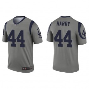 Men's Los Angeles Rams Daniel Hardy Gray 2022 NFL Draft Inverted Legend Jersey