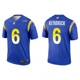 Men's Los Angeles Rams Derion Kendrick Royal 2022 NFL Draft Legend Jersey