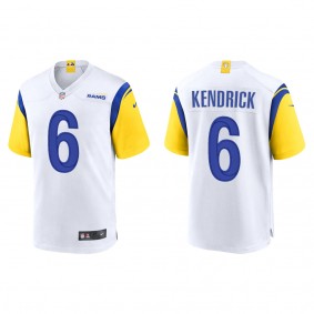 Men's Los Angeles Rams Derion Kendrick White 2022 NFL Draft Alternate Game Jersey