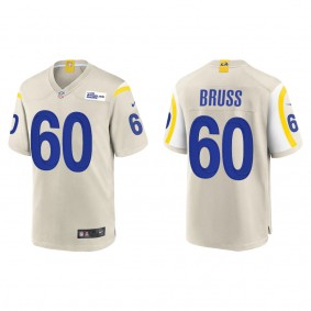 Men's Los Angeles Rams Logan Bruss Bone 2022 NFL Draft Game Jersey