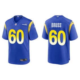 Men's Los Angeles Rams Logan Bruss Royal 2022 NFL Draft Game Jersey
