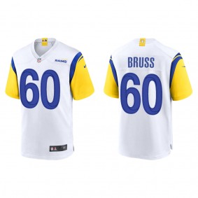 Men's Los Angeles Rams Logan Bruss White 2022 NFL Draft Alternate Game Jersey