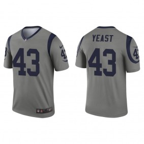Men's Los Angeles Rams Russ Yeast Gray 2022 NFL Draft Inverted Legend Jersey
