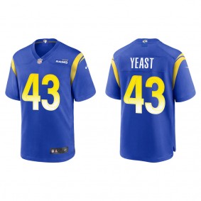 Men's Los Angeles Rams Russ Yeast Royal 2022 NFL Draft Game Jersey