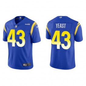 Men's Los Angeles Rams Russ Yeast Royal 2022 NFL Draft Vapor Limited Jersey
