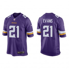 Men's Minnesota Vikings Akayleb Evans Purple 2022 NFL Draft Game Jersey