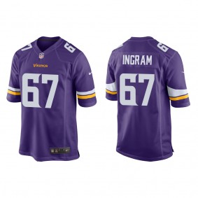 Men's Minnesota Vikings Ed Ingram Purple 2022 NFL Draft Game Jersey