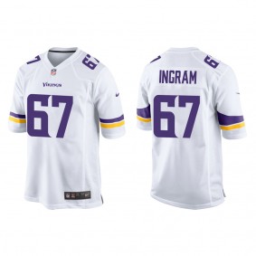 Men's Minnesota Vikings Ed Ingram White 2022 NFL Draft Game Jersey
