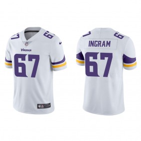 Men's Minnesota Vikings Ed Ingram White 2022 NFL Draft Vapor Limited Jersey