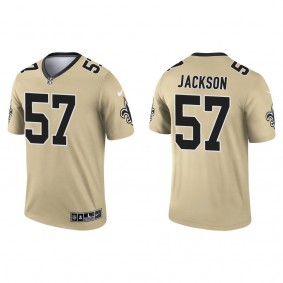 Men's New Orleans Saints Jordan Jackson Gold 2022 NFL Draft Inverted Legend Jersey