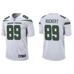 Men's New York Jets Jeremy Ruckert White 2022 NFL Draft Game Jersey