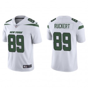 Men's New York Jets Jeremy Ruckert White 2022 NFL Draft Vapor Limited Jersey