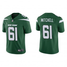 Men's New York Jets Max Mitchell Green 2022 NFL Draft Vapor Limited Jersey