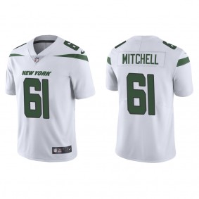 Men's New York Jets Max Mitchell White 2022 NFL Draft Vapor Limited Jersey