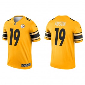 Men's Pittsburgh Steelers Calvin Austin Gold 2022 NFL Draft Inverted Legend Jersey