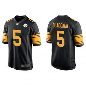 Men's Pittsburgh Steelers Chris Oladokun Black 2022 NFL Draft Alternate Game Jersey