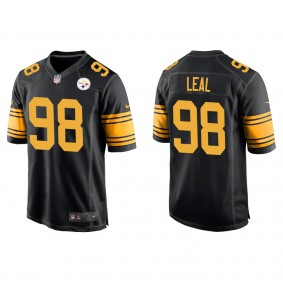 Men's Pittsburgh Steelers DeMarvin Leal Black 2022 NFL Draft Alternate Game Jersey