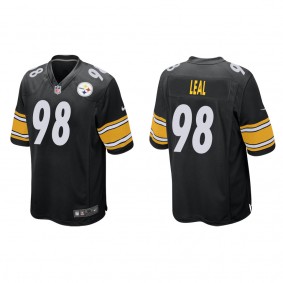 Men's Pittsburgh Steelers DeMarvin Leal Black 2022 NFL Draft Game Jersey