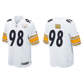 Men's Pittsburgh Steelers DeMarvin Leal White 2022 NFL Draft Game Jersey