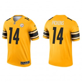 Men's Pittsburgh Steelers George Pickens Gold 2022 NFL Draft Inverted Legend Jersey