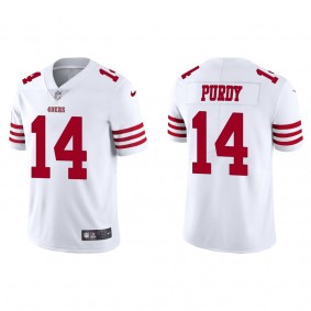 Men's San Francisco 49ers Brock Purdy White 2022 NFL Draft Vapor Limited Jersey