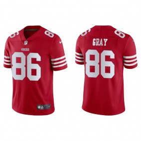 Men's San Francisco 49ers Danny Gray Scarlet 2022 NFL Draft Vapor Limited Jersey