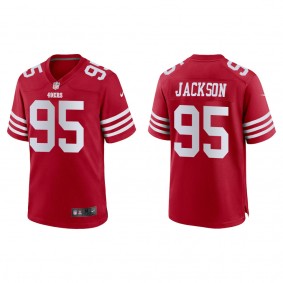 Men's San Francisco 49ers Drake Jackson Scarlet 2022 NFL Draft Game Jersey