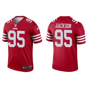 Men's San Francisco 49ers Drake Jackson Scarlet 2022 NFL Draft Legend Jersey