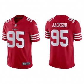 Men's San Francisco 49ers Drake Jackson Scarlet 2022 NFL Draft Vapor Limited Jersey