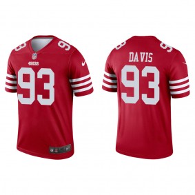 Men's San Francisco 49ers Kalia Davis Scarlet 2022 NFL Draft Legend Jersey