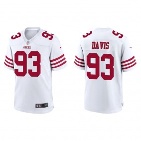 Men's San Francisco 49ers Kalia Davis White 2022 NFL Draft Game Jersey