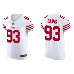 Men's San Francisco 49ers Kalia Davis White 2022 NFL Draft Vapor Elite Jersey