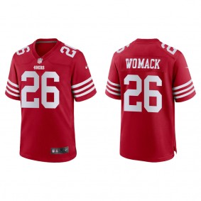 Men's San Francisco 49ers Samuel Womack Scarlet 2022 NFL Draft Game Jersey