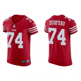 Men's San Francisco 49ers Spencer Burford Scarlet 2022 NFL Draft Vapor Elite Jersey