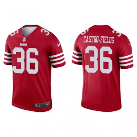 Men's San Francisco 49ers Tariq Castro-Fields Scarlet 2022 NFL Draft Legend Jersey