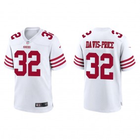 Men's San Francisco 49ers Tyrion Davis-Price White 2022 NFL Draft Game Jersey