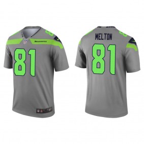 Men's Seattle Seahawks Bo Melton Gray 2022 NFL Draft Inverted Legend Jersey