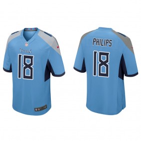 Men's Tennessee Titans Kyle Philips Light Blue 2022 NFL Draft Game Jersey