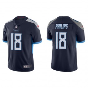 Men's Tennessee Titans Kyle Philips Navy 2022 NFL Draft Vapor Limited Jersey