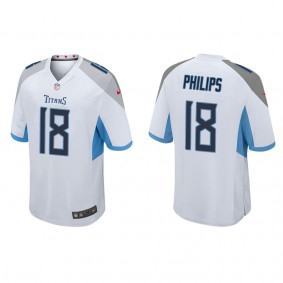 Men's Tennessee Titans Kyle Philips White 2022 NFL Draft Game Jersey