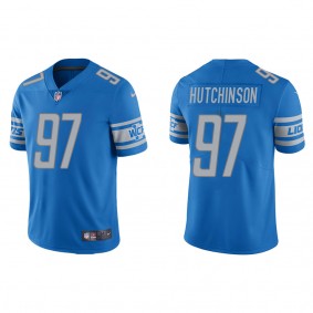 Men's Detroit Lions Aidan Hutchinson Light Blue 2022 NFL Draft Vapor Limited Jersey