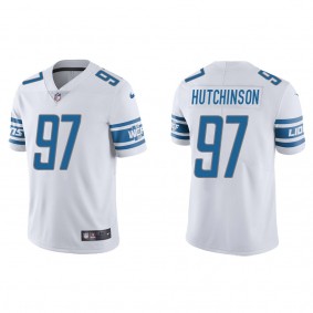 Men's Detroit Lions Aidan Hutchinson White 2022 NFL Draft Vapor Limited Jersey