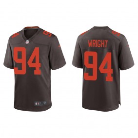 Men's Cleveland Browns Alex Wright Brown 2022 NFL Draft Alternate Game Jersey