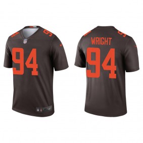 Men's Cleveland Browns Alex Wright Brown 2022 NFL Draft Alternate Legend Jersey